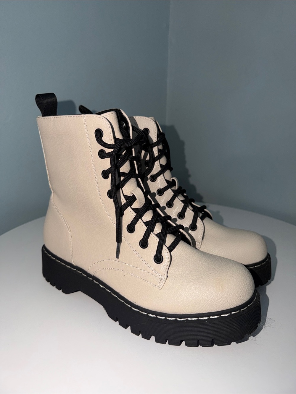 UNIONBAY Hayden Combat Boots with Black Sole - brand new never worn no box